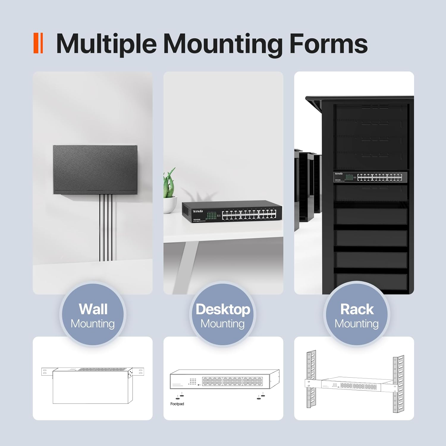 Tenda TEG1024D Gigabit Switch – Image 3